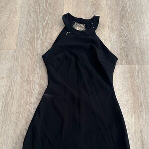 Elegant Black Halter Dress